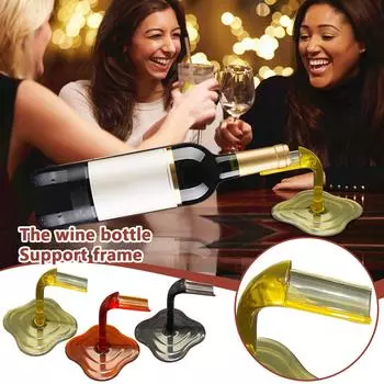 Переливной стеллаж для бутылок вина Витрина Винный поднос Винный стеллаж Подвесная стойка One Size красный