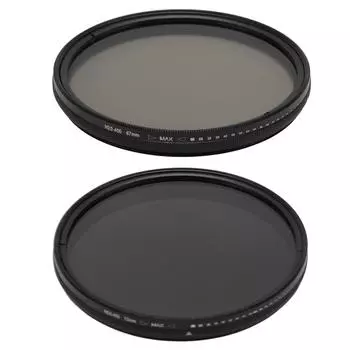 Переменный ND2-ND400 ND фильтр для объектива камеры Регулируемый фильтр нейтральной плотности с футляром для хранения 67mm