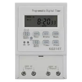 Переменный ток 220 В 1 Вт 30 А цифровой таймер программируемый таймер управления