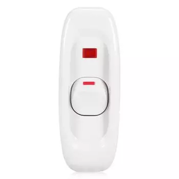 Переменный ток 250 В 10 А Встроенный выключатель настольной лампы со светодиодным индикатором белого цвета белый