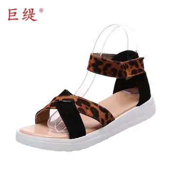 Perennial giant Ti spot summer wish Amazon independent station eaby foreign trade large size Roman women s flat sandals 35