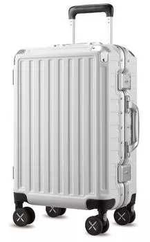 переноска алюминиевая рама бесшумное открытие TSA PC скрытый алюминий на четыре внутренних бизнес S белый [YOETEY] чемодан, ручная кладь, тип,