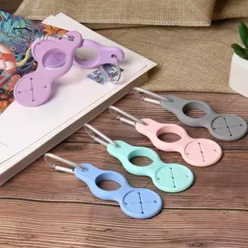 Переноска для бутылки с водой, подвесная пряжка, износостойкий легкий мини-размер, силиконовый держатель для бутылки с водой для путешествий на открытом воздухе розовый