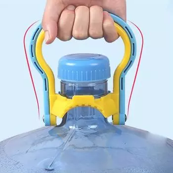 Переноска для бутылок с водой объемом 5 галлонов с колесами, прочное неэлектрическое устройство для подъема емкостей, энергосберегающий держатель для транспортировки кувшинов с водой жёлтый