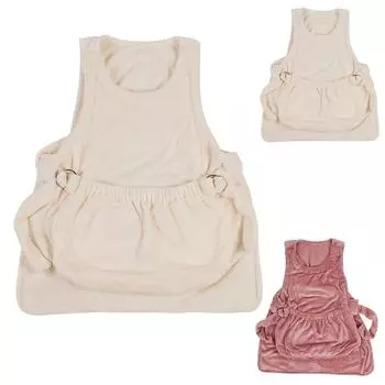 Переноска для домашних животных Фартук для маленьких кошек и собак Подвесная сумка для груди с двухслойным карманом Карман для сна Сумка-держатель для домашних животных белый