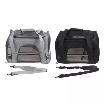 Переноска для домашних животных из дышащей сетки, сумка-переноска для кошек, портативная переноска для собак, большая вместительность, для щенков Ba Grey