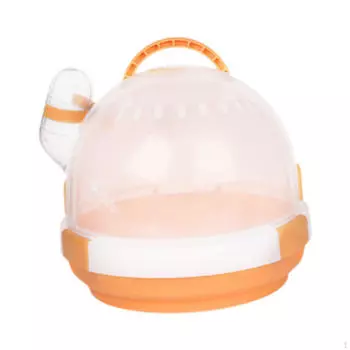 Переноска для хомяка Клетка Дом Теплая Среда обитания Шиншилла Портативный Путешествия коричневый