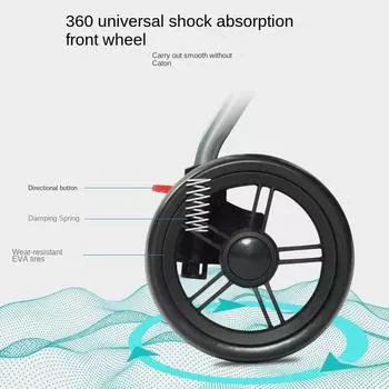 Переноска для коляски для собак, детская коляска, съемная, для собак, двухслойная, легкая, с четырьмя колесами, амортизация