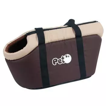 Переноска для кошек, мягкая, водонепроницаемая, дышащая, складная, портативная, сумка-переноска для путешествий для собак с плечом 38x20x25cm/15.0x7.9x9.8in кофейный