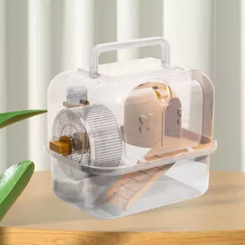 Переноска для морских свинок, дорожная клетка для хомяков, переносная дышащая клетка для белки Style A синий