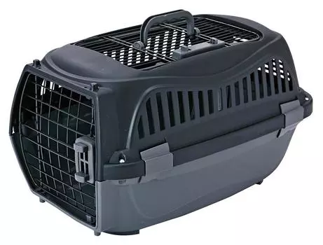 Переноска для питомцев Petio Smile Pet Size M с 2 дверцами, Черная, чёрный