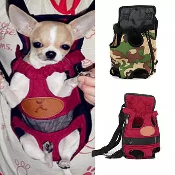 Переноски для собак Рюкзак для кошек Рюкзак для домашних животных спереди/сзади Сумка на ремне для переноски через плечо L армия зеленый