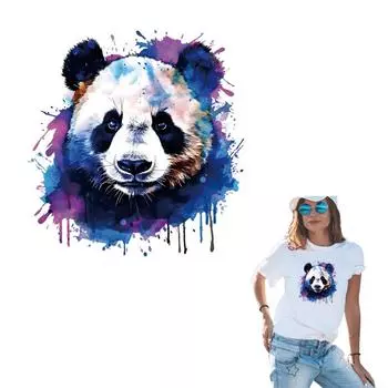 Переносная акварельная акварельная полоска с изображением панды, термопресс, аппликация, аксессуары «сделай сам», наклейка на джинсы, модные наклейки для одежды