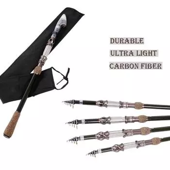 Переносная карбоновая удочка, телескопическая 1,8-2,7 м, морская удочка, удочки для соленой воды 2.1 m