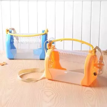 Переносная клетка для хомяка, переноска для путешествий, игрушки для хомяков, аксессуары для клеток, товары для животных, крыса жёлтый