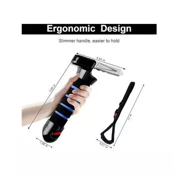 Переносная ручка для поддержки автомобиля, 5-в-1 ручка для двери автомобиля с зажимами для ремня безопасности и оконными рамами, помощь в стоянии в автомобиле для пожилых людей или инвалидов 1pc красный