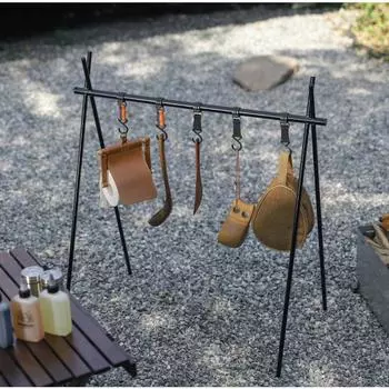 Переносная стойка для хранения вещей для кемпинга на открытом воздухе, 4-футовая сушилка, складная подвесная стойка из алюминиевого сплава, самоходная дорожная стойка для хранения вещей