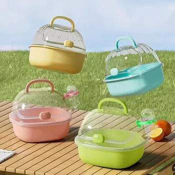 Переносная сумка-переноска для хомяков и мелких домашних животных - панорамная клетка для переноски сахарных поссумов, белок и хомяков null