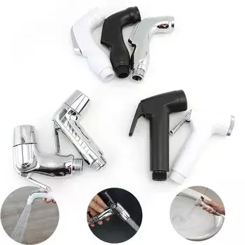 Переносной ABS пластиковый распылитель для унитаза, насадка для душа, белая, черная, для ванной, туалета, биде, крана, распылителя, самоочищающегося, для мытья домашних животных E type