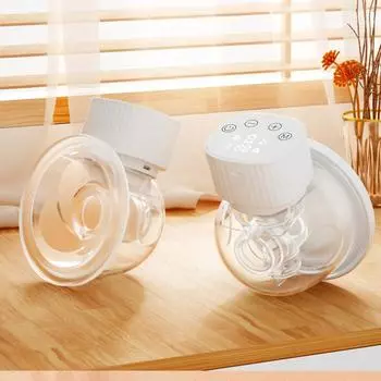 Переносной электрический молокоотсос для грудного молока без помощи рук 1 pack белый