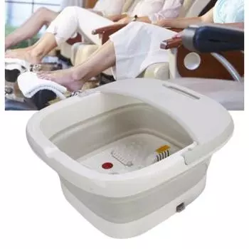 Переносной электрический педикюрный аппарат гидромассажная ванна для ног массажер с пузырьками Складная ванна для ног с постоянным инфракрасным нагревом