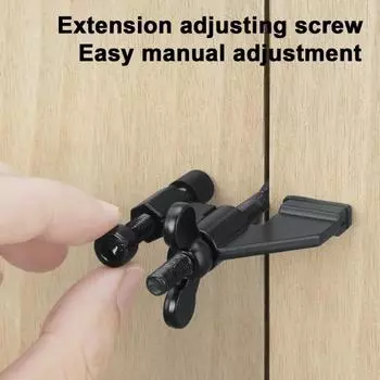 Переносной дверной замок Дополнительная конфиденциальность Домашняя безопасность Дверной стопор Блокировка замка чёрный