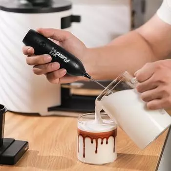 Переносной миксер для молока, перезаряжаемый вспениватель молока, ручной пенообразователь, головка для перемешивания из нержавеющей стали, венчик для напитков, миксер для кофе