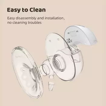 Переносной молокоотсос Электрический молокоотсос без помощи рук для грудного вскармливания 4 режима 12 Низкий уровень всасывания 1 Pack