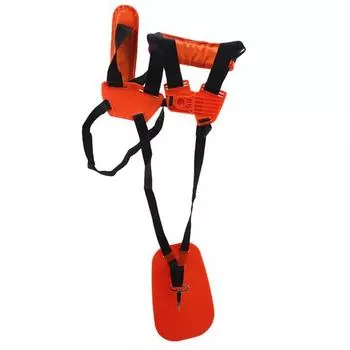 Переносной прочный триммер с двумя плечевыми ремнями и мягким ремнем жёлтый