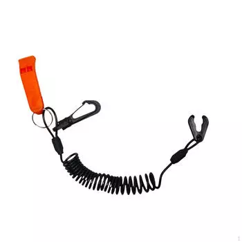 Переносной шнур аварийного выключателя с ключом-свистком 122 см для подвесного мотора