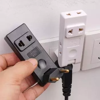 Переносной удлинитель для электрической розетки ЕС 4 в 1, поворот на 180 градусов, преобразователь мощности, высококачественный безопасный адаптер для розетки White