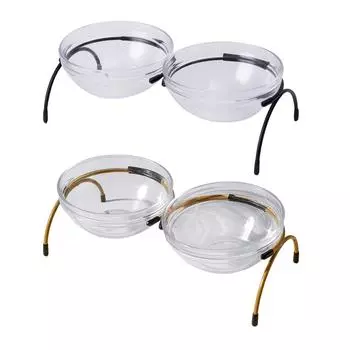 Переносные миски для собак с высокими бортами, стеклянные миски, контейнер для кормления, приподнятые миски для домашних животных, поилка для маленьких, средних, больших собак, кошек, щенков чёрный