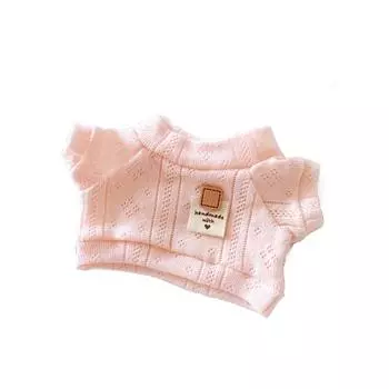 Переодевание, одежда для кукол, 10/20 см, мини-полая футболка, кукла, футболка, хлопковая мягкая кукла pink-10cm