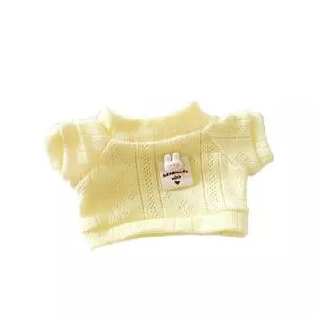 Переодевание, одежда для кукол, 10/20 см, мини-полая футболка, кукла, футболка, хлопковая мягкая кукла yellow-20cm