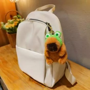 Переодевание Плюшевая подвеска Капибара меховой мультяшный брелок для ключей с изображением животного Коричневый брелок Капибара ежедневно Style3