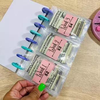 Переплет для задач по экономии денег. Отслеживайте достижения. Сохраняйте мотивацию. Финансовое путешествие. Творческий толстый переплет для бюджета. разноцветный