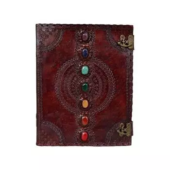 Переплетенный вручную кожаный журнал/ Книга теней / Персонализированный журнал / Кожаный журнал из севанского камня / средневековая книга большая коричневая книга без страниц 10 x 13 in коричневый