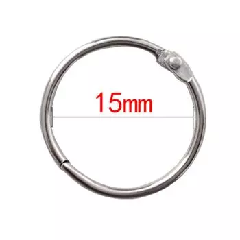 Переплетные материалы Кольца для книги-альбома Кольца для книги на разъемных листах Металлические кольца для переплета Шарнирные кольца Брелок 15mm