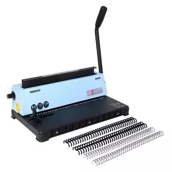 Переплетный станок RAYSOONER с квадратной перфорацией и большими отверстиями, совместимый с форматом B5. Регулируемый. Может пробить 12 листов за раз. Для использования в и TD-130.