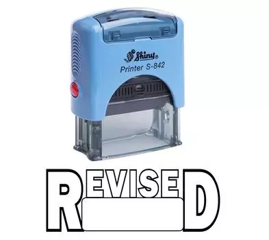 ПЕРЕСМОТРЕННАЯ Самостоятельная резиновая печать на заказ Блестящая офисная стационарная печать Impression Area 14 mm x 38 mm чёрный