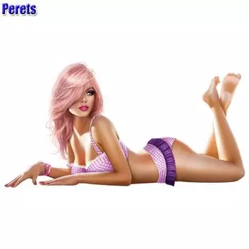 Perets Сексуальная Красота Наклейки Забавные Автомобильные Наклейки Авто Наклейки Товары Украшения S 1PCS фиолетовый