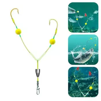 Переверните рыболовный крючок, обратная нижняя леска, двойной крючок, одна буксировка, две обратные нижние рыболовные группы, замена обратного нижнего рыболовного крючка 6 оранжевый