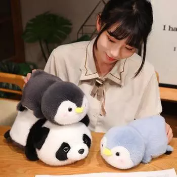 Перевернутая кукла-животное Кролик Мягкая игрушка Детская кукла-компаньон Панда Тряпичная кукла Подарок девочке 25cm