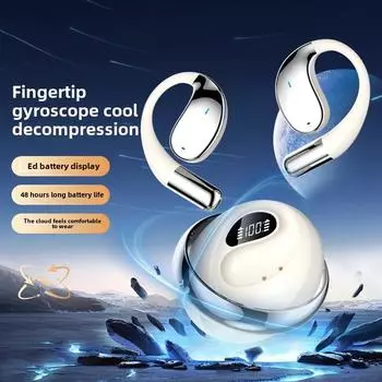 Перевод Bluetooth-наушники с подвесным ушным вкладышем, с длительным временем ожидания, наушники с костной проводимостью чёрный