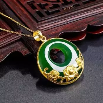 Перевод женского богатства, пряжка безопасности, цветочное ожерелье для матери 40CM золотой