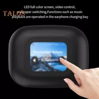 Переводческие наушники с воспроизведением с карты TF Совместимые с Bluetooth наушники-переводчики с искусственным интеллектом 144 языка Воспроизведение музыки ЖК-экран-Touching в режиме реального времени A белый