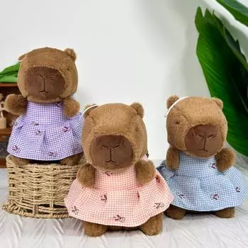 Переводчик Kapibala Doll Мягкая кукла Юбка Capybara Rag Doll 8-дюймовая Clip Machine Doll color mix and match