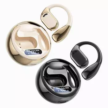 Переводчик Наушники-вкладыши Bluetooth-совместимые 5.4 Real-time Двусторонние наушники Длительный срок службы батареи Переводчик Устройство для Android и iOS чёрный