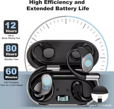 Переводчик языка ИИ Беспроводные наушники 3-в-1 Наушники-переводчики Наушники ИИ Переводчик на 144 языка 5.4 Bluetooth Long Fit iOS Android