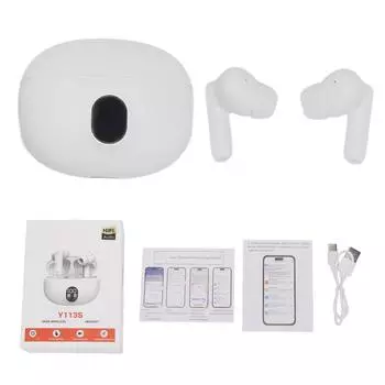 Переводчик языка Наушники 144 языка Bluetooth 5.4 Беспроводные наушники Устройство для перевода чёрный